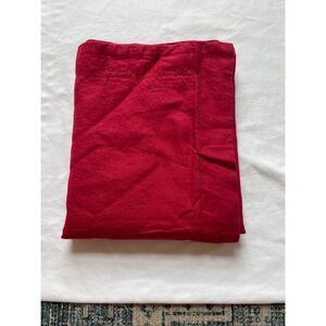 2 Pottery Barn KING Belgian Flax Linen Red Berry Shams